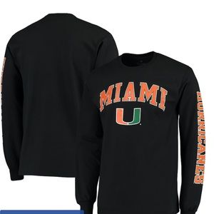 University of Miami black long sleeve t shirt